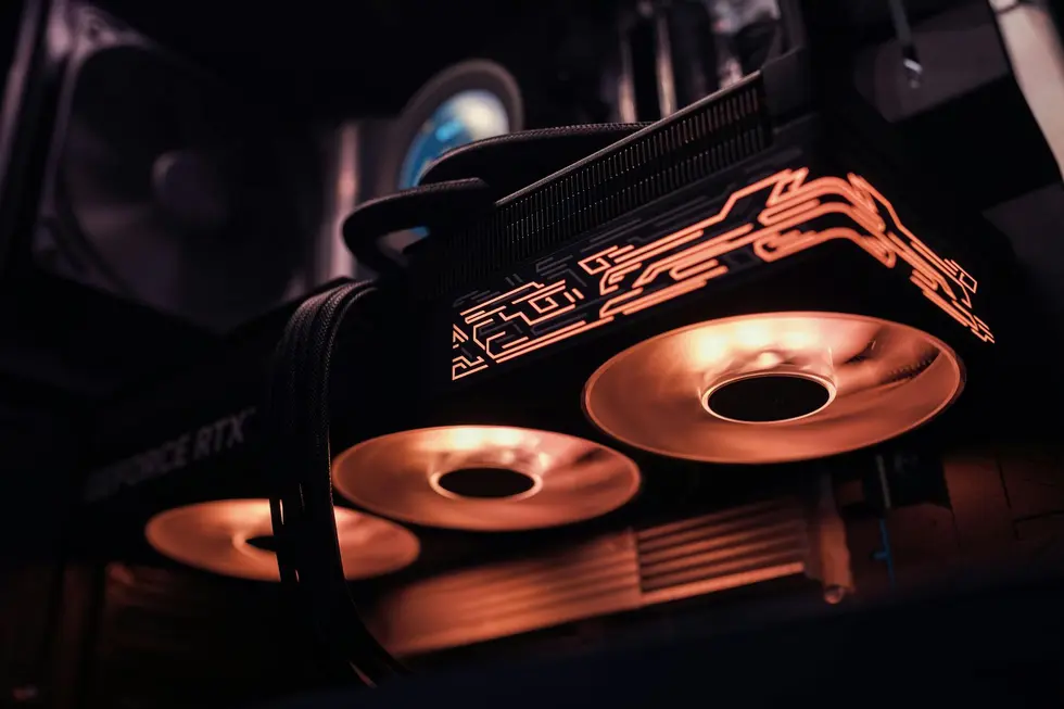 Placa de vídeo NVIDIA com símbolo de segurança digital